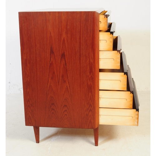 652 - Ib Kofod-Larsen - A mid 20th century teak and rosewood pedestal chest of drawers designed by Ib Kofo... 