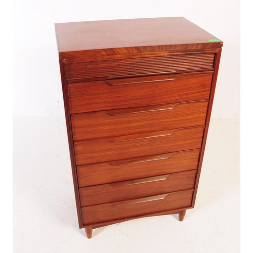 653 - White and Newton Furniture - A mid 20th century teak wood White and Newton pedestal chest of drawers... 