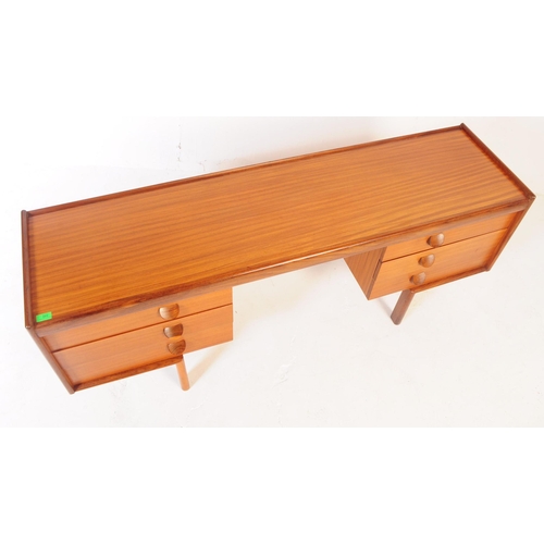 669 - White and Newton - A mid 20th century circa 1960s teak wood dressing table desk. The desk of rectang... 