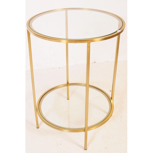 681 - Two vintage 20th century occasional / coffee tables. Of circular from and different sizes, with drop... 