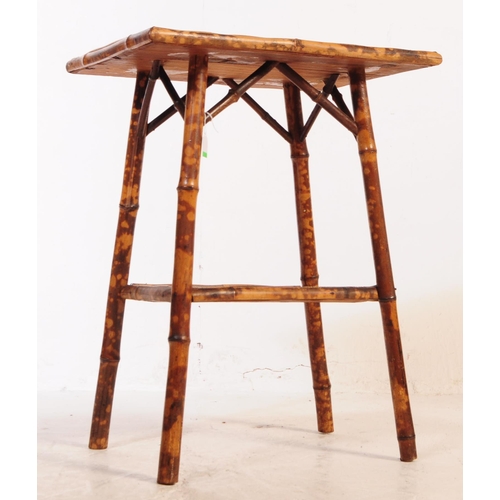 704 - A Victorian 19th century Aesthetic movement bamboo hall / occasional side table. The table of rectan... 