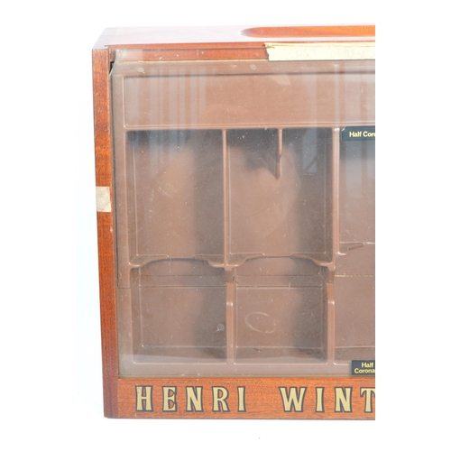 706 - Henri Wintermans - A mid 20th century vintage mahogany wood shop display cigar box of rectangular fo... 