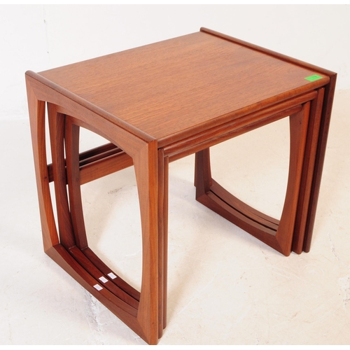 718 - G-Plan Furniture - A 1970's G-Plan Quadrille teak wood nest of tables. The tables of graduating form... 