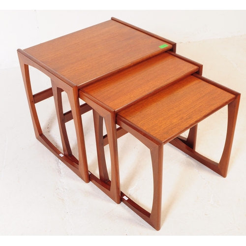 718 - G-Plan Furniture - A 1970's G-Plan Quadrille teak wood nest of tables. The tables of graduating form... 