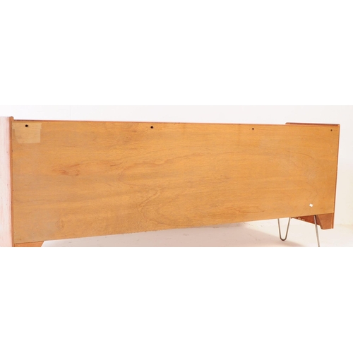 723 - Nathan Furniture - A mid 20th century Nathan Furniture teak wood squares pattern sideboard credenza.... 