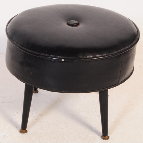 731 - Sherbourne - A mid 20th century circa. 1970s Sherbourne vinyl pouffe footstool. The footstool having... 