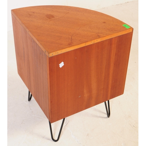 739 - G-Plan - A pair of mid 20th century G Plan teak wood corner cabinets / bedside cupboards. The cabine... 