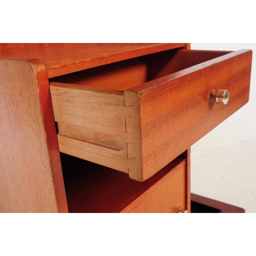 744 - British Modern Design - A retro mid 20th century circa 1970s teak hall stand. The hall stand having ... 