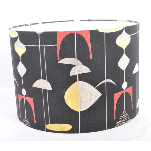 762 - Sanderson - A large later 20th century 'Mobiles' lamp light shade by Sanderson. The shade of black g... 