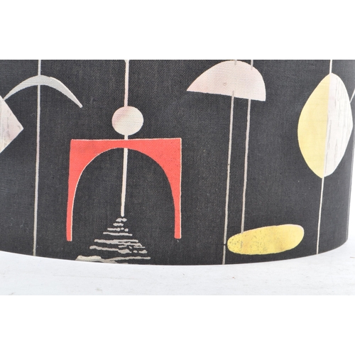 762 - Sanderson - A large later 20th century 'Mobiles' lamp light shade by Sanderson. The shade of black g... 