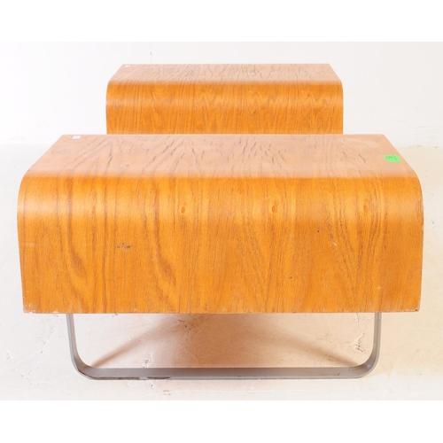 782 - Ikea - Lagfors - A retro 20th Century Swedish bentwood coffee table / centre occasional table having... 