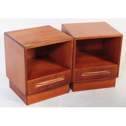 756 - Victor B Wilkins - G Plan - Fresco Range - A pair of 20th Century retro vintage teak bedsides / beds... 