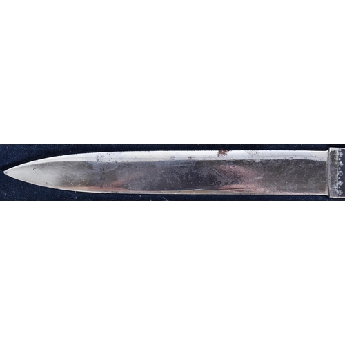 131 - A vintage German made paper knife with a polished steel blade and the tang with a coat of arms and '... 