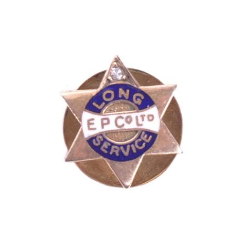 157 - A post WWII Second World War (1948) Esso E P Co Ltd (Esso Petroleum Co Ltd) Long Service award pin b... 