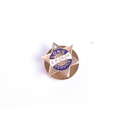 157 - A post WWII Second World War (1948) Esso E P Co Ltd (Esso Petroleum Co Ltd) Long Service award pin b... 