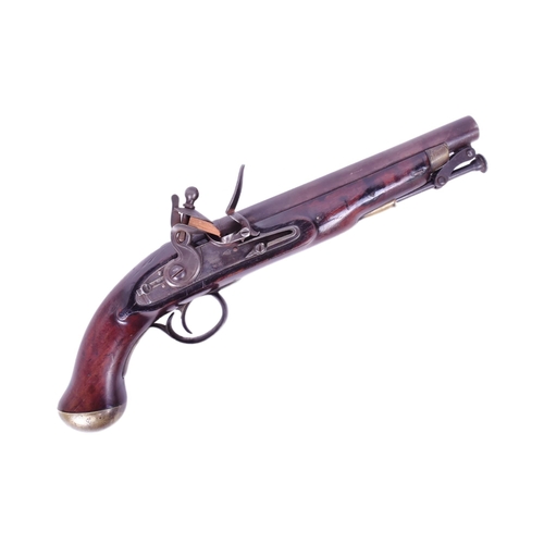 18 - An early 18th Century William IV circa 1830 New Land Pattern flintlock pistol. Brass mounted full wa... 