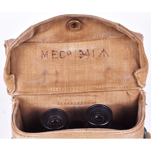 188 - A pair of WWII Second World War British Kershaw made binoculars housed in 1941 dated (37 pattern) we... 