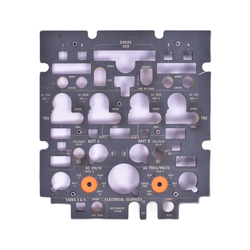 2 - Concorde - an original Concorde cockpit instrument panel. Composite construction painted grey with e... 