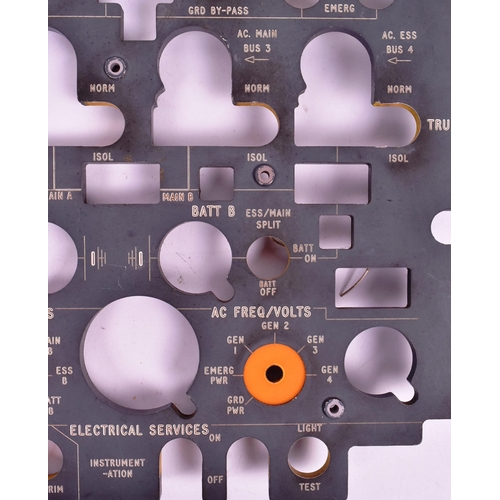 2 - Concorde - an original Concorde cockpit instrument panel. Composite construction painted grey with e... 