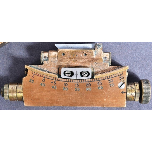 201 - Two WWII Second World War British Army ' Palmer Clino Sight Mk I ' clinometer instruments. Both stam... 