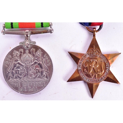 204 - A WWII Second World War medal group comprising the British War medal, Defence medal, 1939-1945 Star ... 