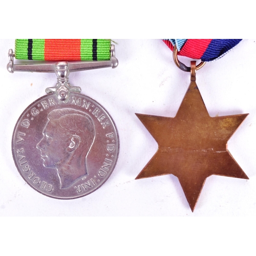 204 - A WWII Second World War medal group comprising the British War medal, Defence medal, 1939-1945 Star ... 