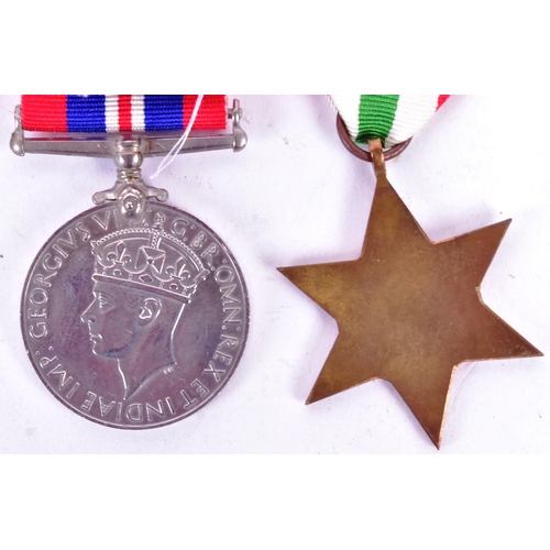 204 - A WWII Second World War medal group comprising the British War medal, Defence medal, 1939-1945 Star ... 