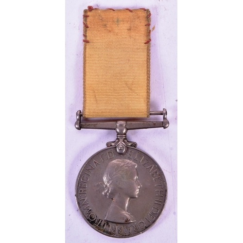 233 - A 1950s Queens Korea Medal awarded to one 22378772 Pte C Harding of the Gloucester along with an ear... 