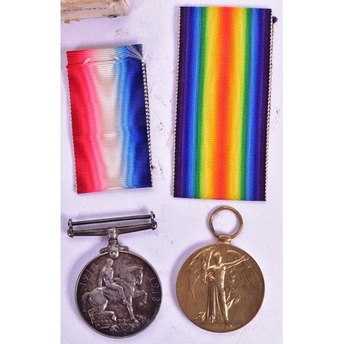 281 - A WWI First World War medal pair awarded to one 2212 Pte R. C. Johnson of the Norfolk Regiment compr... 