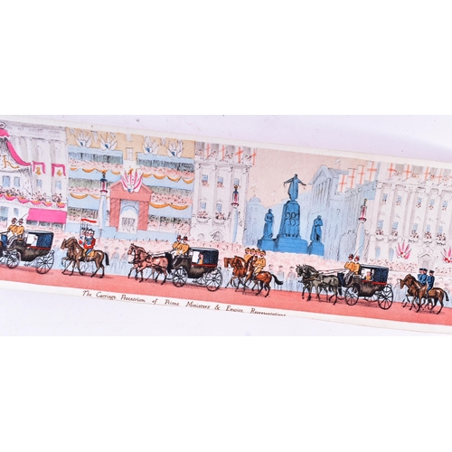 31 - Royal Interest - a hand coloured panorama of the Coronation Procession of Their Majesties King Georg... 