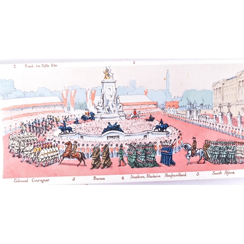 31 - Royal Interest - a hand coloured panorama of the Coronation Procession of Their Majesties King Georg... 