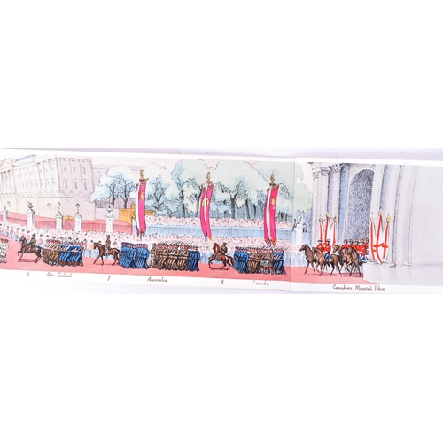 31 - Royal Interest - a hand coloured panorama of the Coronation Procession of Their Majesties King Georg... 