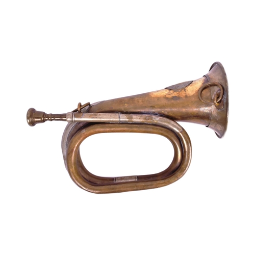 319 - A WWII Second World War Third Reich Nazi German SA Officers bugle. Brass construction with the Nazi ... 