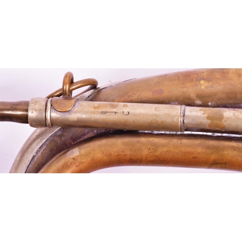 319 - A WWII Second World War Third Reich Nazi German SA Officers bugle. Brass construction with the Nazi ... 