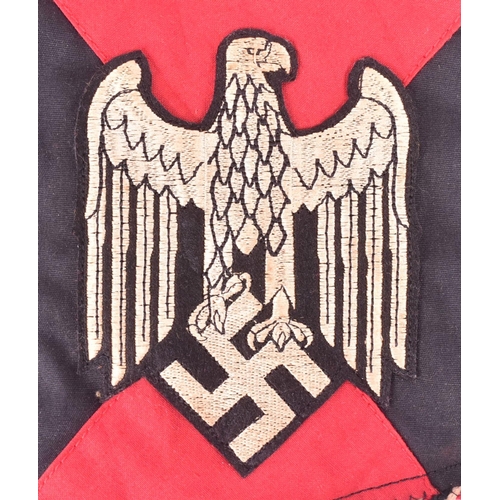 320 - A WWII Second World War Third Reich Nazi German Panzer / Tank pennant flag. Double sided red and bla... 