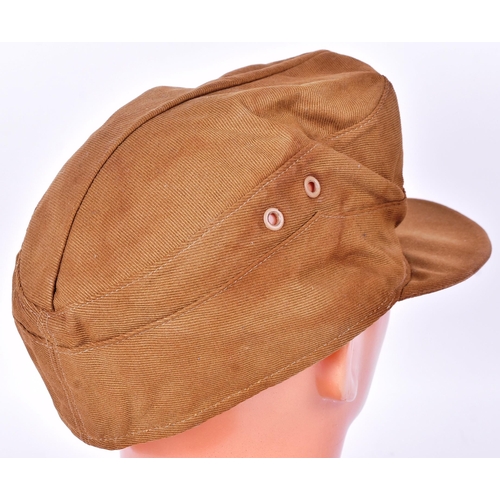 330 - A WWII Second World War Third Reich Nazi German Afrika Korps field cap. Tan / desert fabric front ap... 