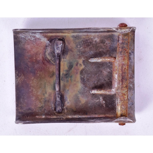 339 - An early WWII Second World War circa 1920s Third Reich Nazi German SA belt buckle with a copper Swas... 