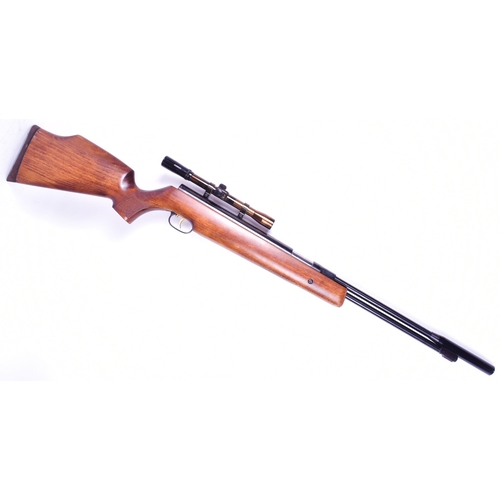 340 - An original German Weihrauch made .22 calibre under-lever air rifle model No. HW97K. Chequered semi-... 