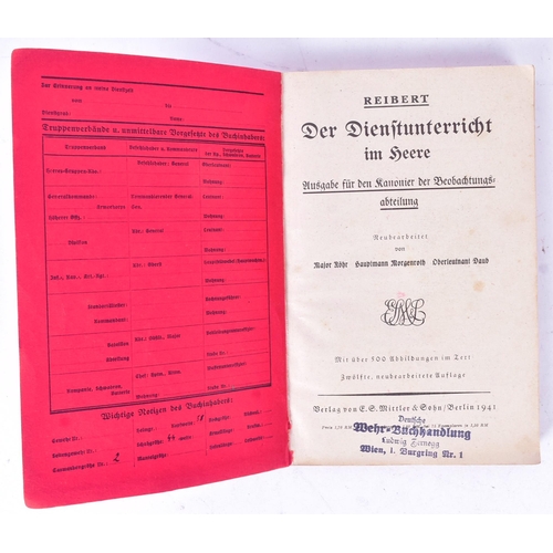 351 - A WWII Second World War Third Reich Nazi German Artillery Observers manual. The front page that woul... 