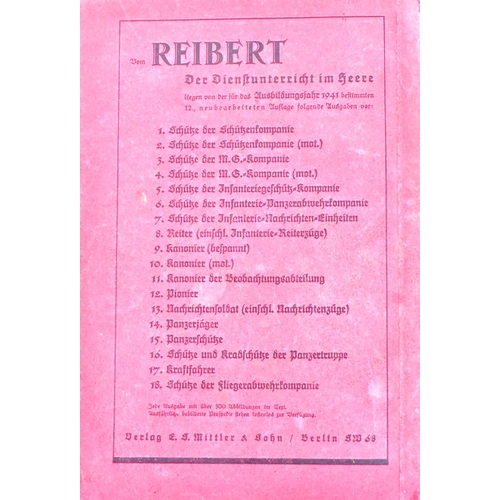 351 - A WWII Second World War Third Reich Nazi German Artillery Observers manual. The front page that woul... 