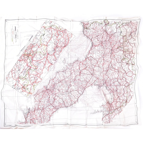 373 - Two WWII Second War interest silk escape maps. Both double sided of Northern and Southern Italy, one... 