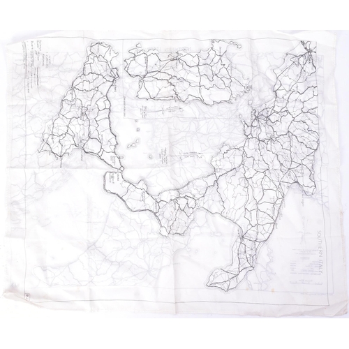 373 - Two WWII Second War interest silk escape maps. Both double sided of Northern and Southern Italy, one... 