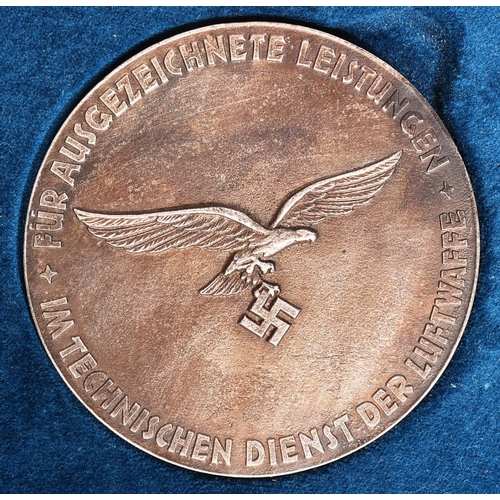 379 - A WWII Second World Third Reich Nazi German Herman Goering Luftwaffe medallion for technical merit a... 