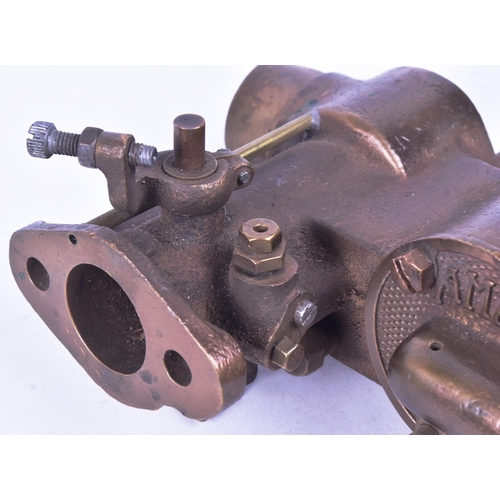 388 - An early 20th Century circa 1930s Norton or BSA motorcycle carburettor. Stamped for Amal Birmingham.