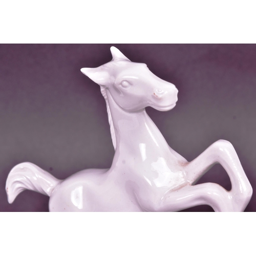 398 - A vintage circa 1950s East German Wagner & Apel made white porcelain figurine of a horse. Such item ... 