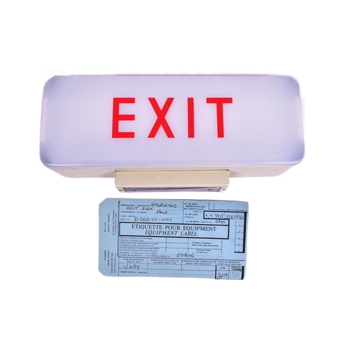 4 - Concorde - NOS New Old Stock Concorde Emergency Exit Fuselage illuminated sign with original equipme... 