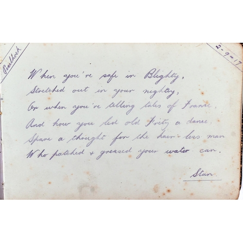 57 - A WWI First World War period Nurse / Nursing member's ditty or autograph book covering the 1914-18 p... 