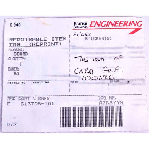 6 - Concorde - an original Concorde used cockpit PCB Printed Circuit Board with original British Airways... 