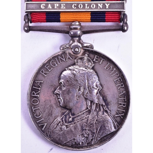 62 - An original Boer War Queens South Africa campaign medal with Transvaal, Orange Free State and Cape C... 