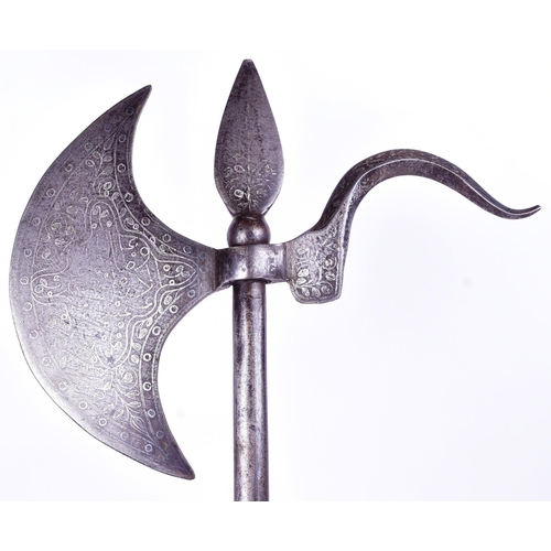 65 - A 19th Century Indian Elephant Goad / Ankus. Leaf shaped terminal spike, crescent shaped axe head sh... 